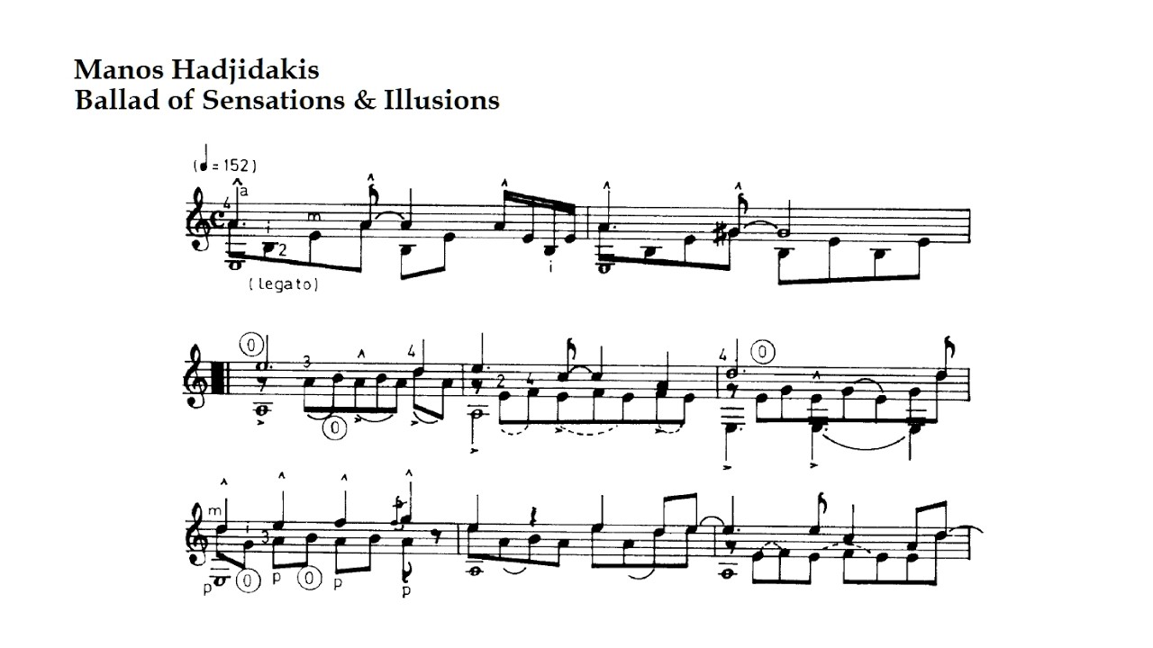 Manos Hadjidakis. Ballad of Sensations & Illusions