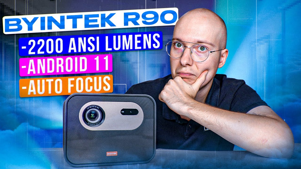 ТЕЛЕВИЗОР БОЛЬШЕ НЕ НУЖЕН! Ультра Яркий проектор BYINTEK R90 - Full HD, Android 11 и АВТОФОКУС