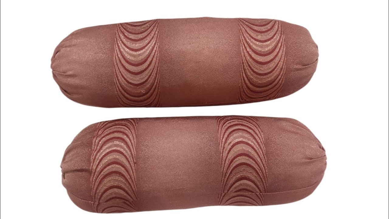 How to make bolster pillow cover easily | DIY | long round pillow cover making