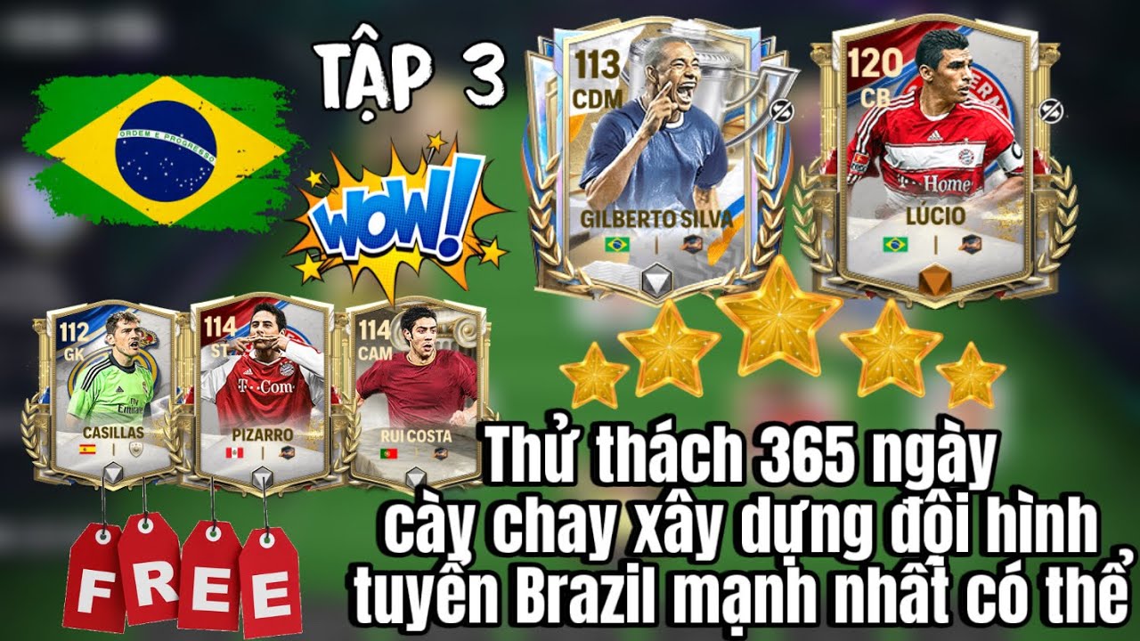 FC MOBILE VIỆT NAM | TẬP 3 - HERE WE GO LUCIO 115| THỬ THÁCH 365 NGÀY CÀY CHAY BUILD ĐH TUYỂN BRAZIL