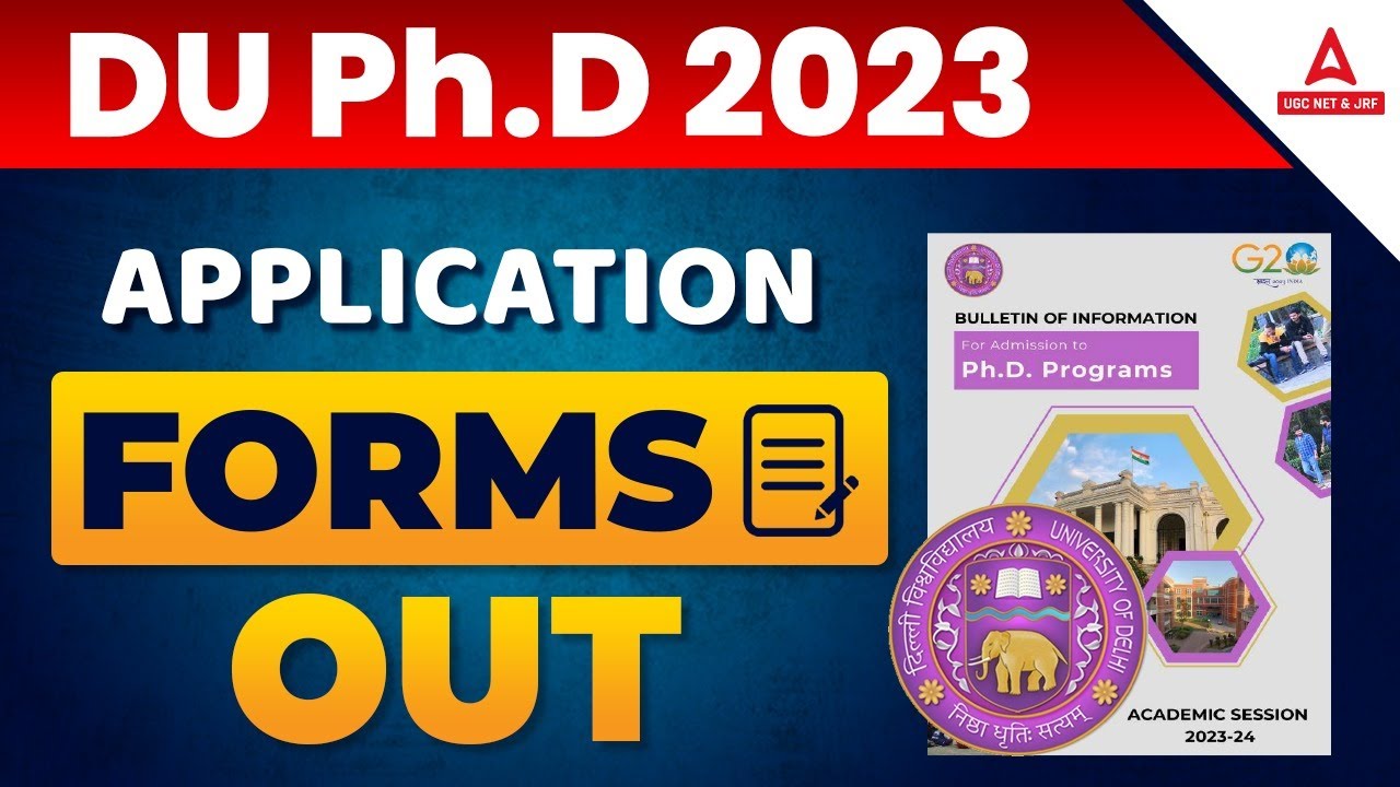 DU PhD Admission 2023 | DU PhD Form 2023 Out😱🔥