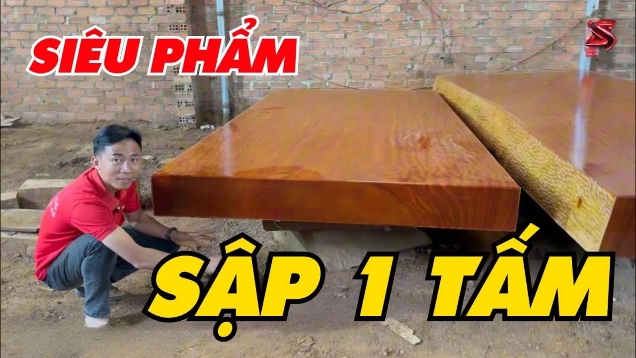 Sập Một Tấm Cẩm Hồng Nhìn Rất Đã - Dài 3m23| Chiến Gõ Đỏ