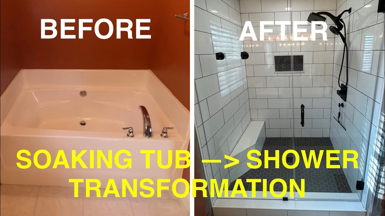 DIY Bathroom Renovation Part 1: Soaking Tub to Shower Transformation