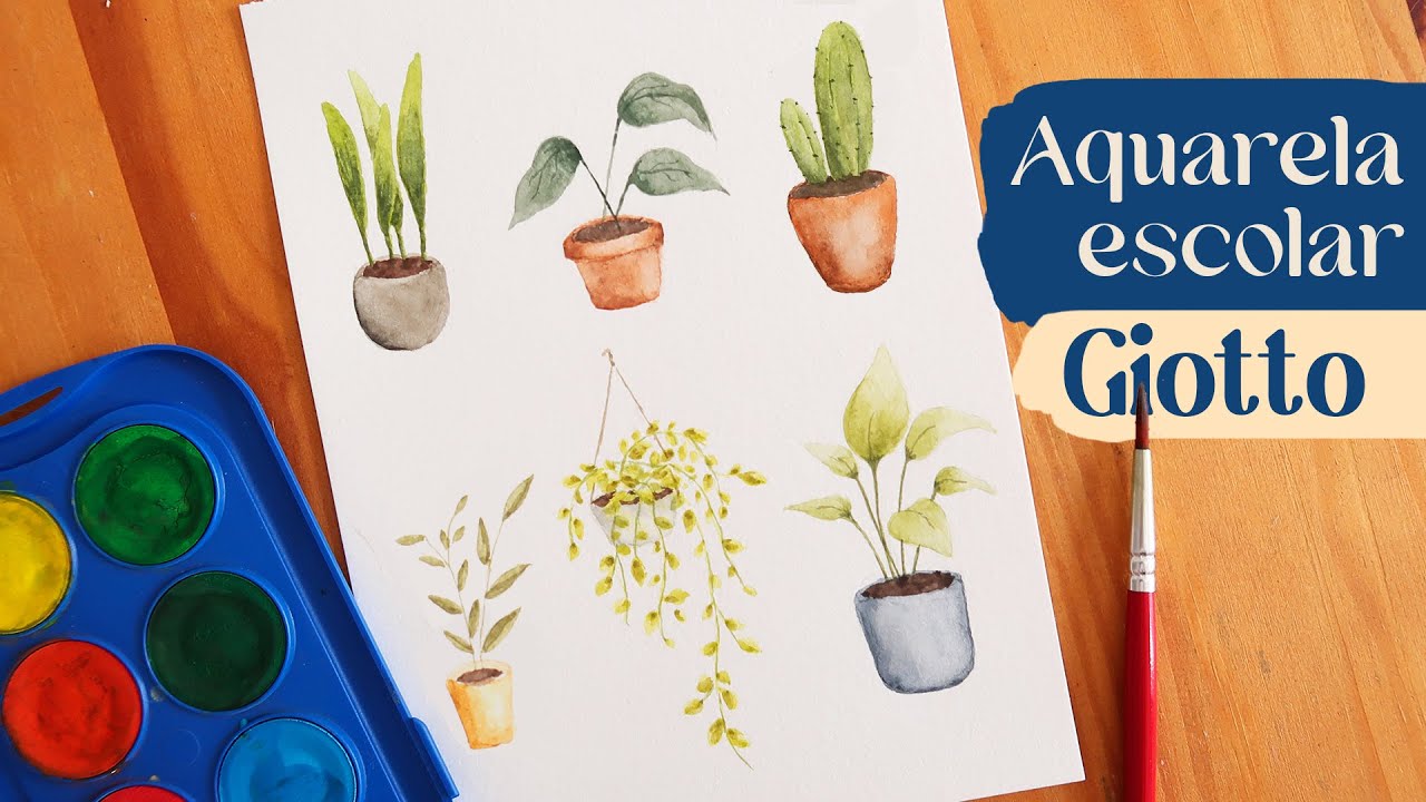 AQUARELA ESCOLAR com Giotto para iniciantes