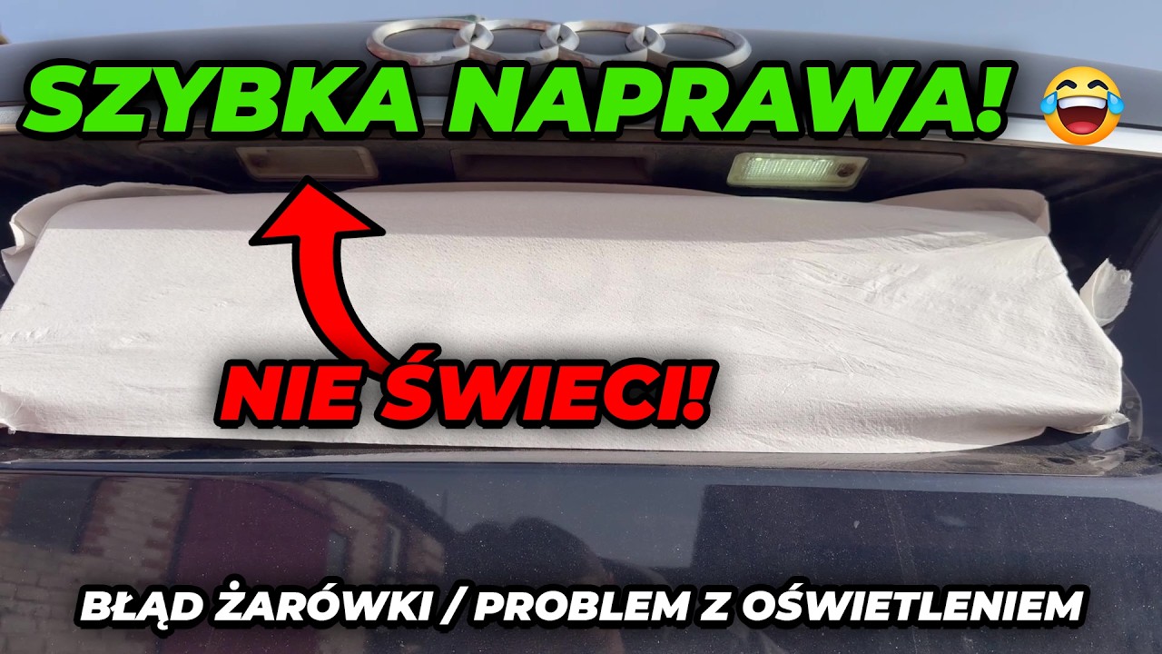Audi A6 C6 – błąd spalonej żarówki i brak oświetlenia tablicy | Szybka naprawa