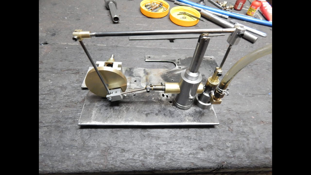 Home brew rocking beam type model steam engine - made without any plans