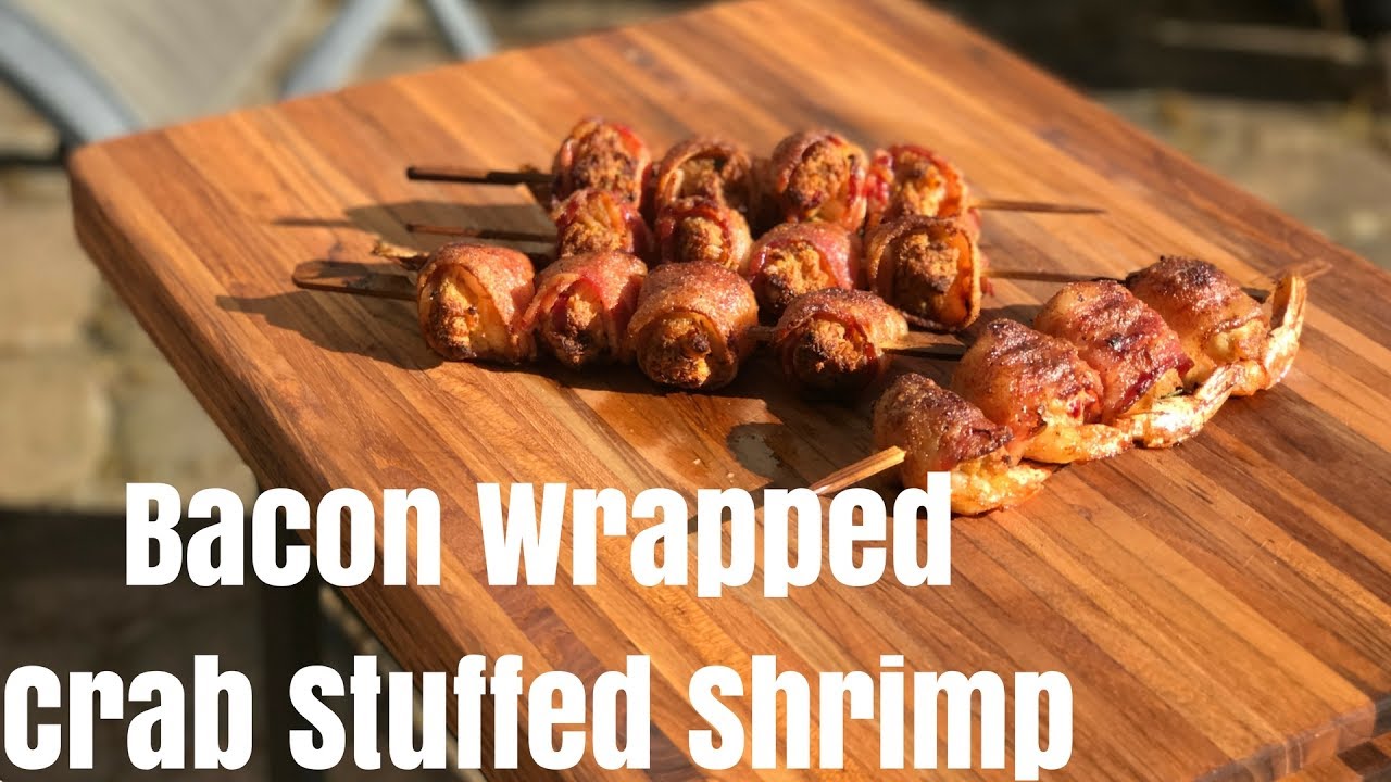 Bacon wrapped crab stuffed shrimp| Smoked Shrimp recipe