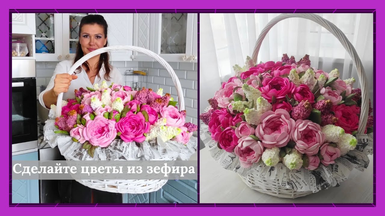 МК Карины Загоскиной🌺ПИОН в корейской технике из Зефира