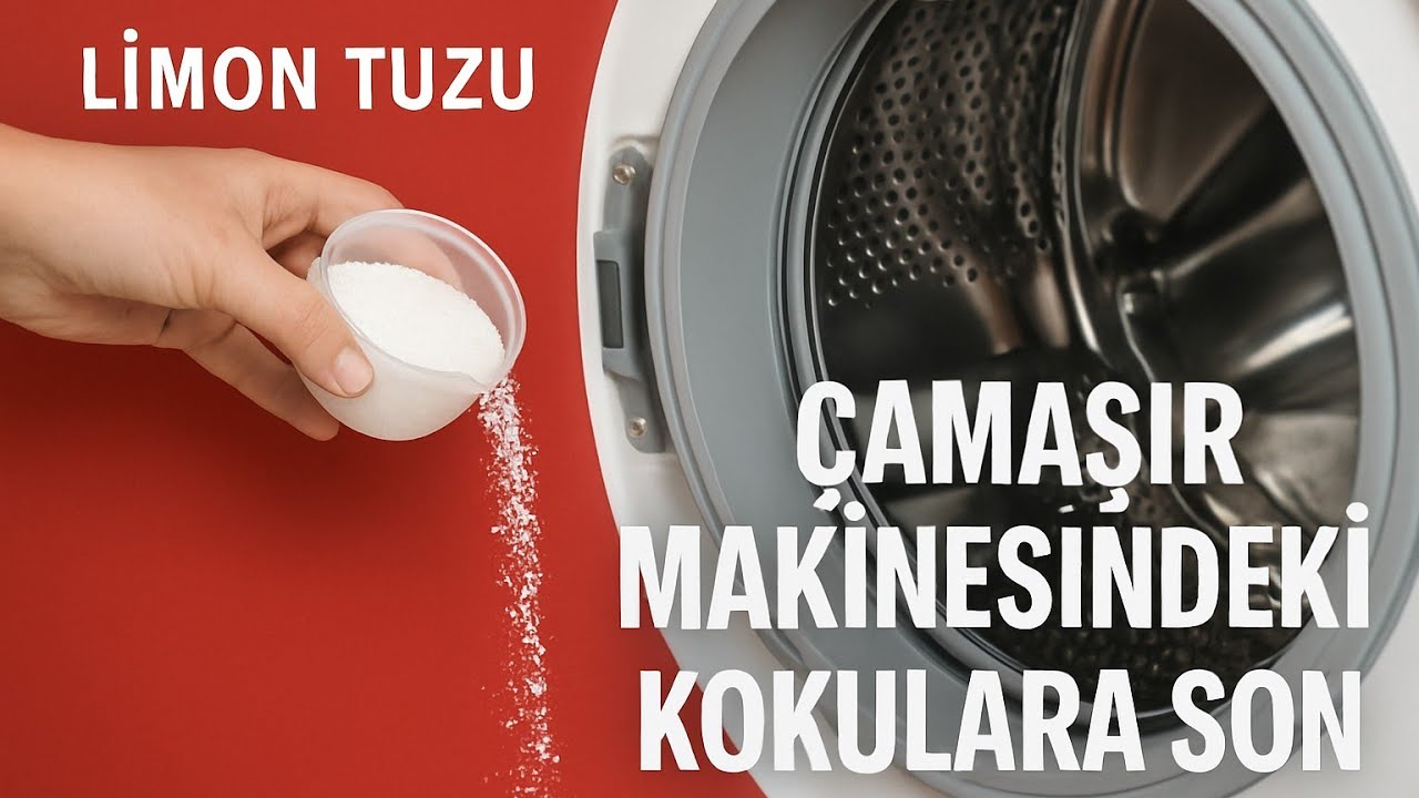 Çamaşır Makinesi Tertemiz! 🧼 Limon Tuzu, Karbonat, Sirke ve Çamaşır Suyu ile Derin Temizlik
