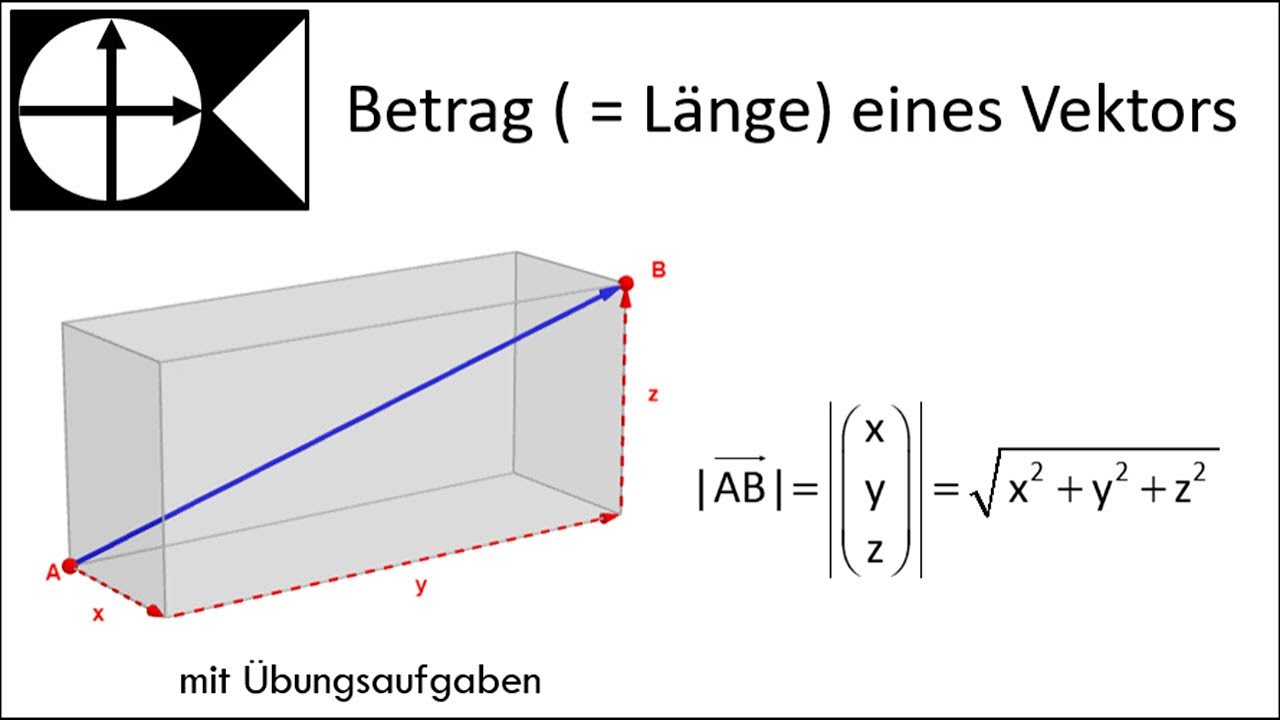Betrag (= Länge) eines Vektors