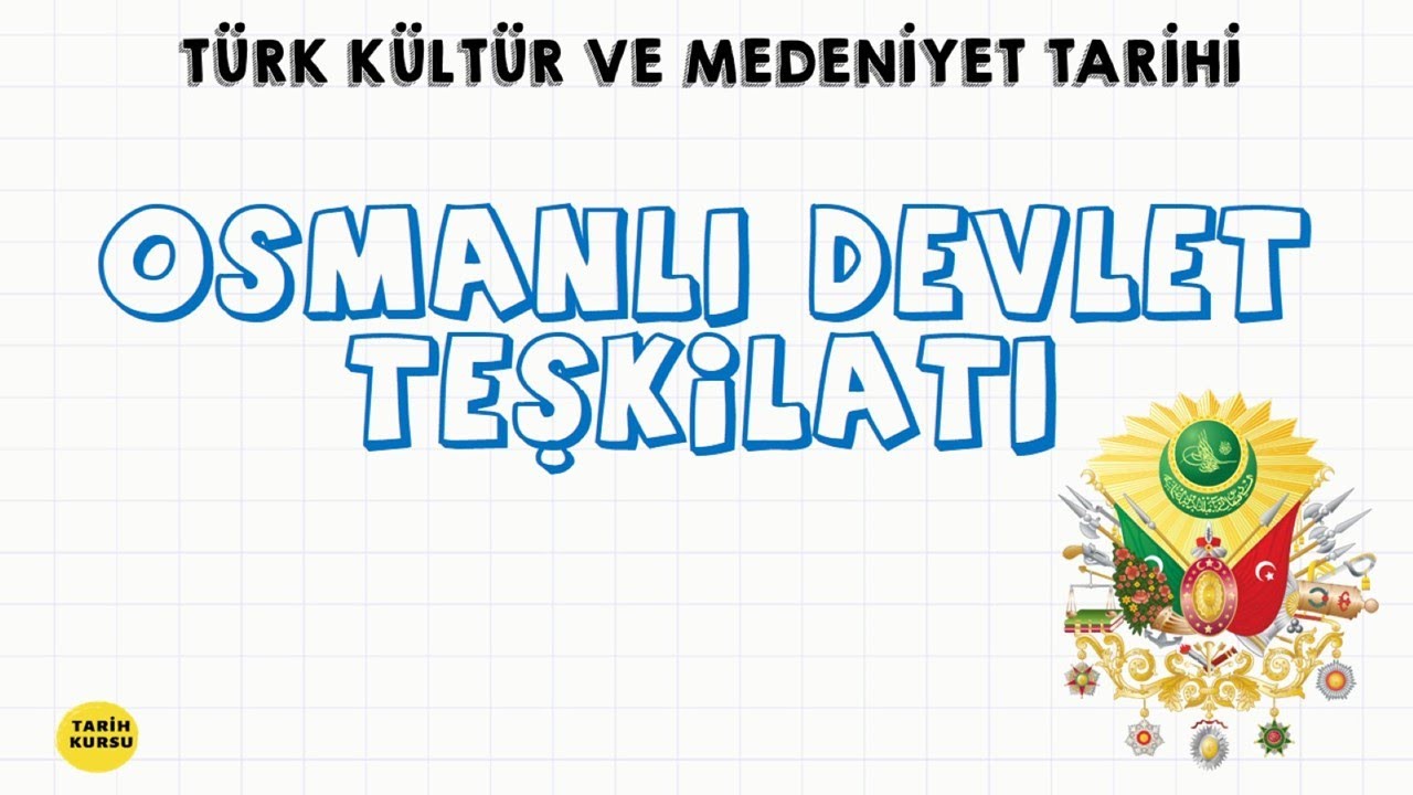 OSMANLI DEVLET TEŞKİLATI | TÜRKLERDE DEVLET TEŞKİLATI | TÜRK KÜLTÜR VE MEDENİYET TARİHİ