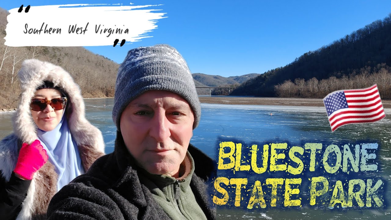 FROZEN RIVER - Bluestone State Park, West Virginia - USA