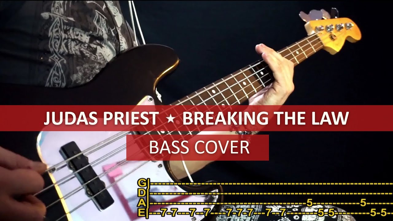 Judas Priest - Breaking the law / bass cover / playalong with TAB