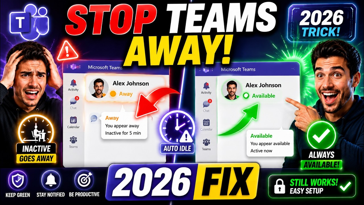 How to Stop Microsoft Teams from Going AWAY (2025 Trick!)