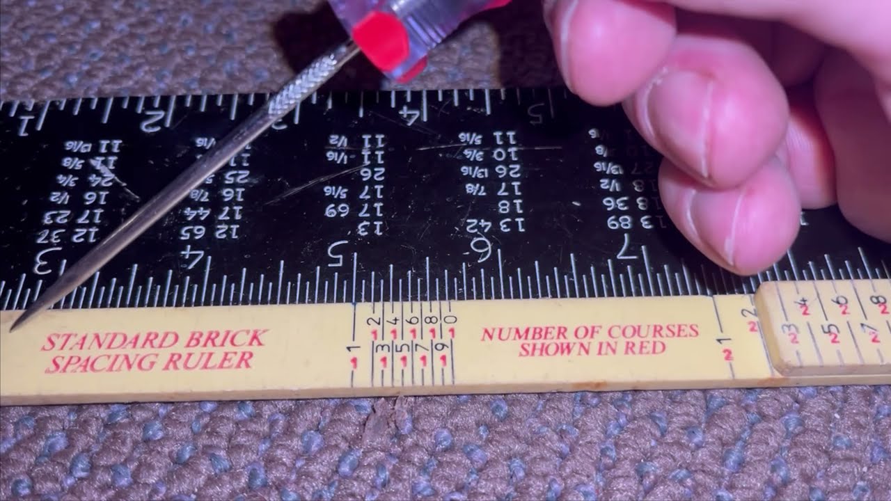 How to use a brick spacing ruler