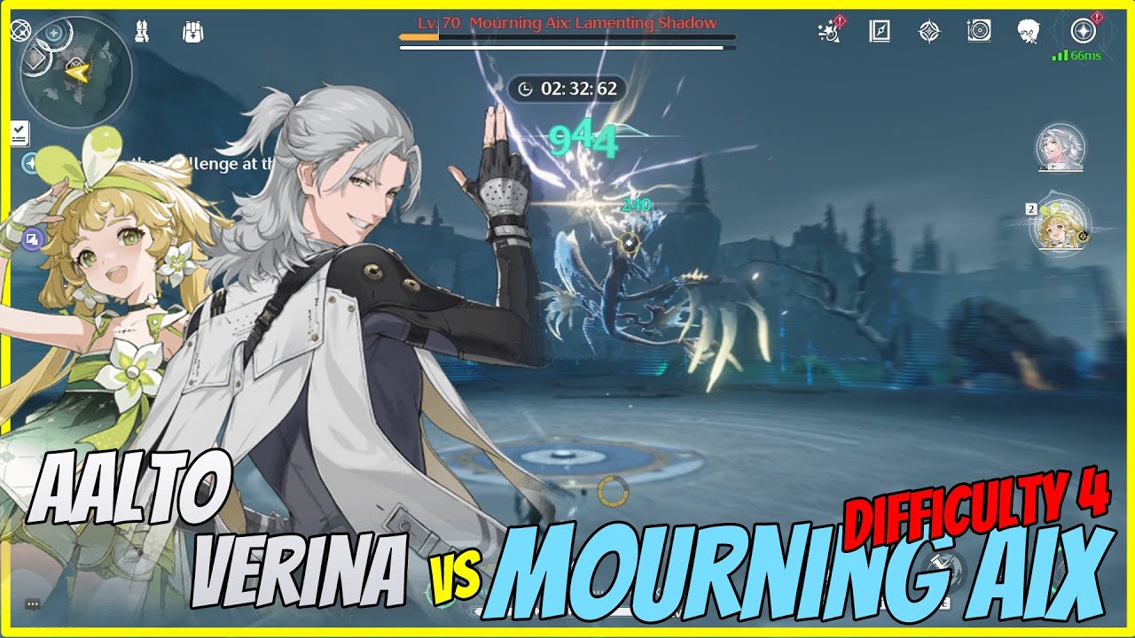 AALTO & VERINA VS DIFFICULTY 4 MOURNING AIX! | WUTHERING WAVES