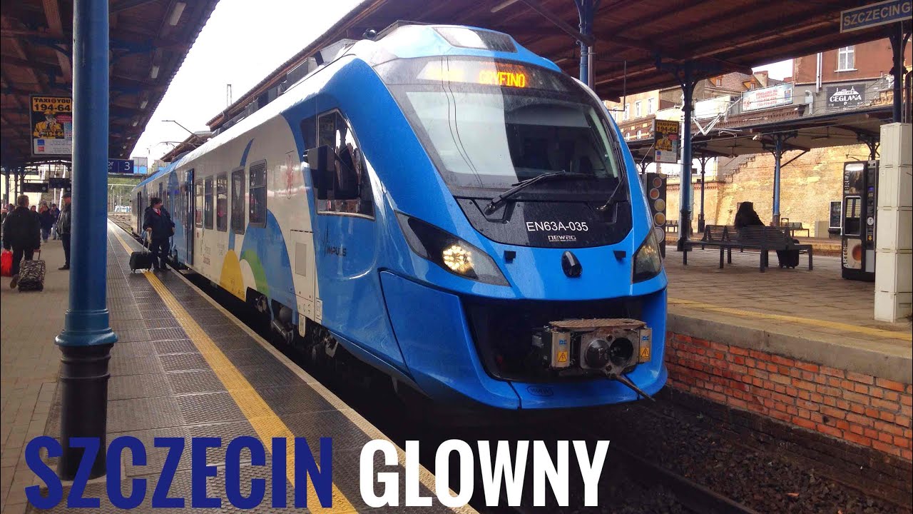 Z&uuml;ge in Szczecin Głowny mit PKP InterCity Flirt 3, Newag Impuls und EN57 | Trains at Szczecin Gł.