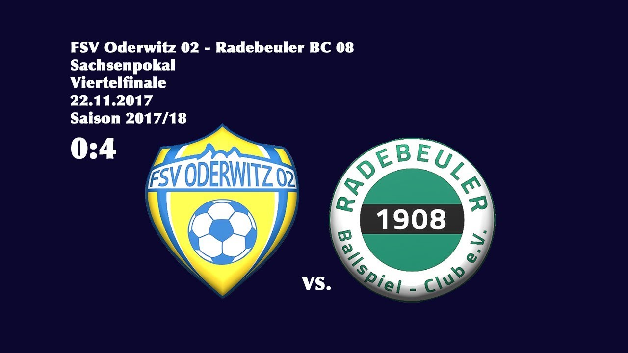 Sachsenpokal - (2017/18) / Viertelfinale / FSV Oderwitz 02 - Radebeuler BC 08  0:4