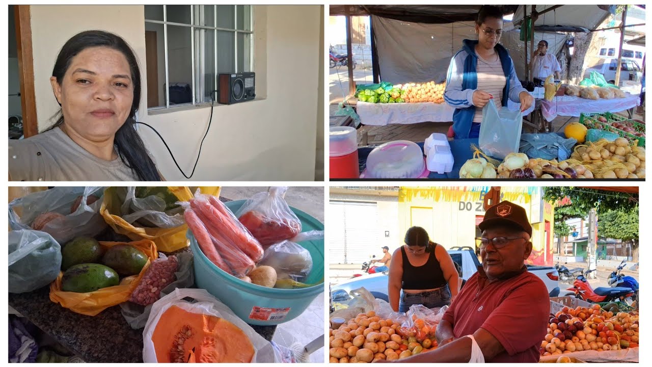 HOJE FOI DIA FAZER COMPRAS NA FEIRA LIVRE. 