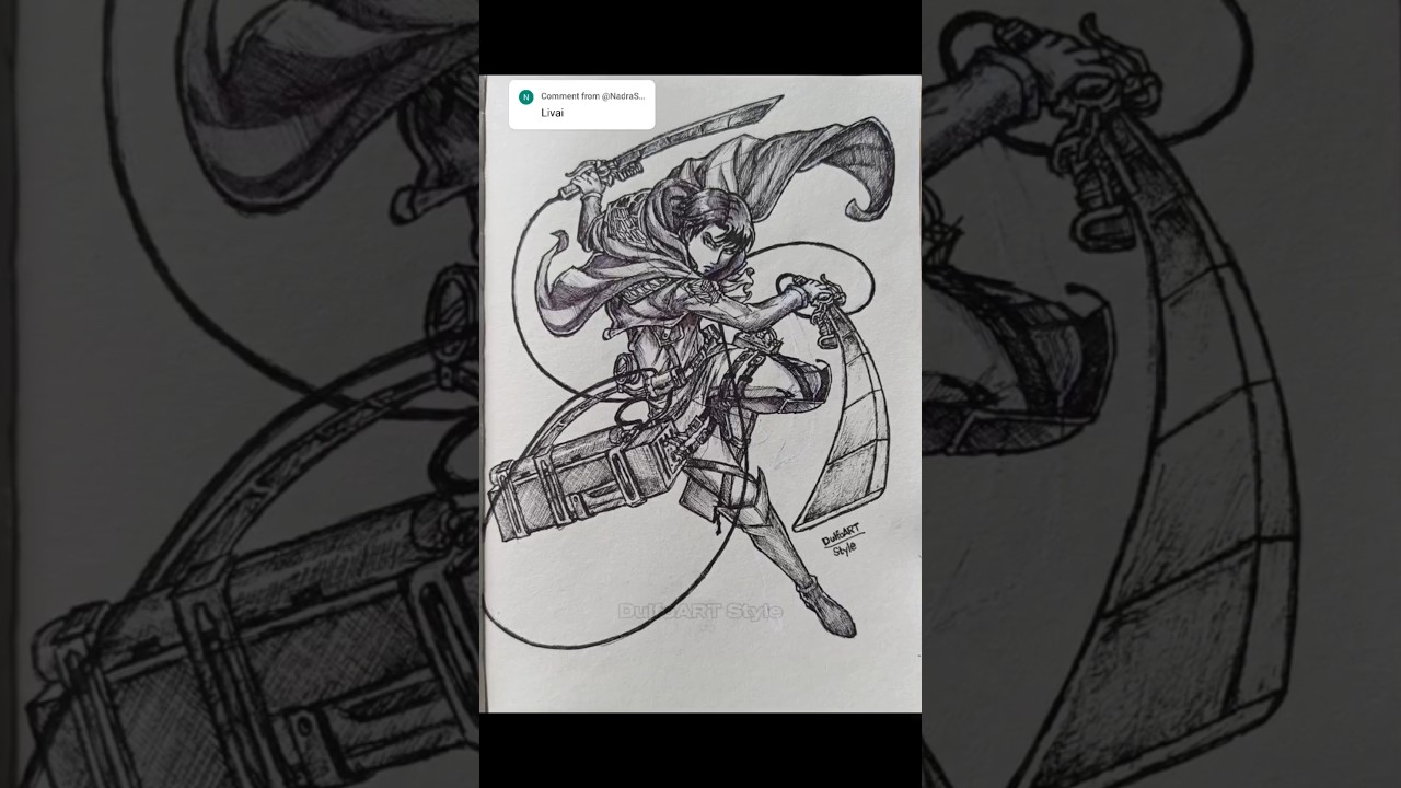 Levi Ackerman, speed drawing #levi #anime #drawing #aot #animedrawing #art #animeart #fyp #sketch