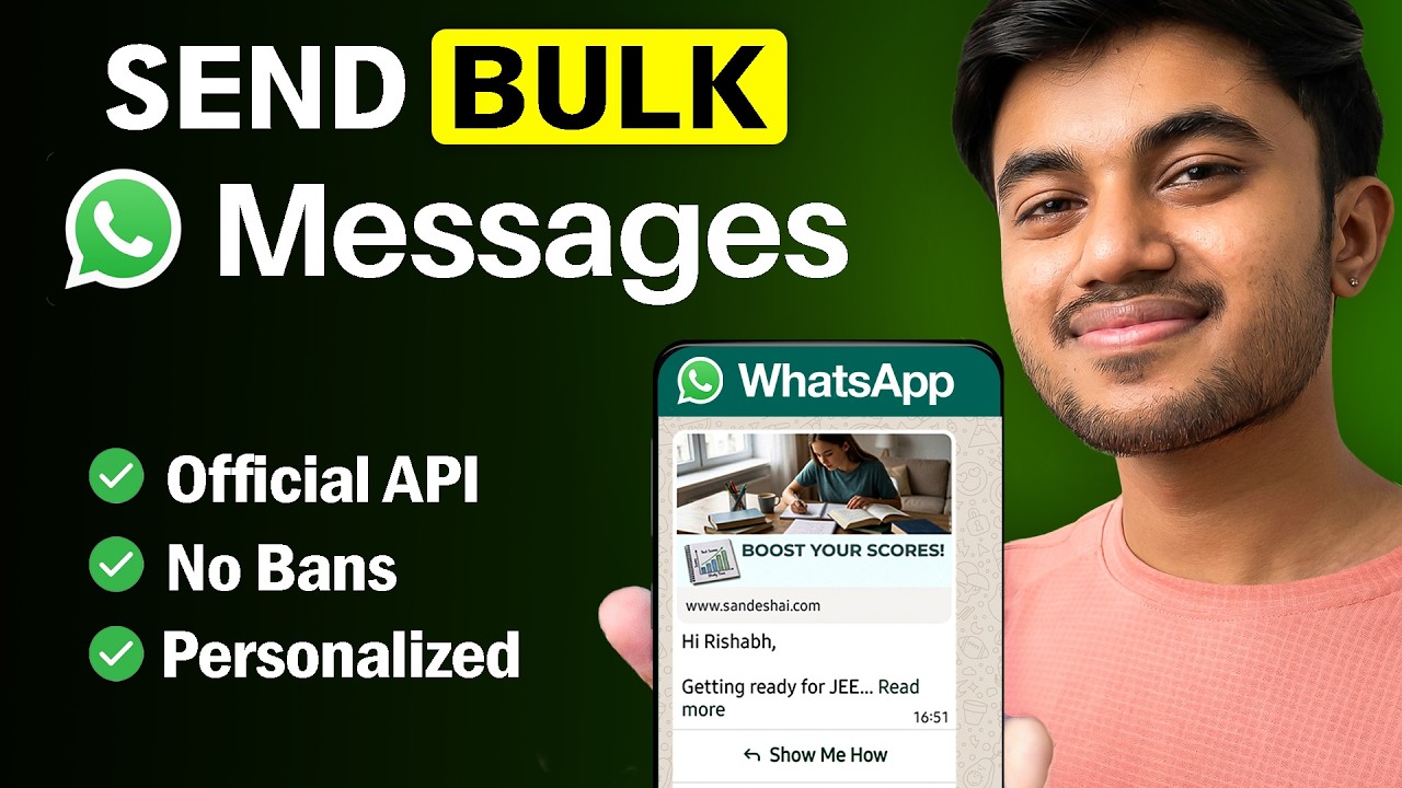 Отправка массовых сообщений в WhatsApp с помощью официального API WhatsApp (без риска блокировки)...
