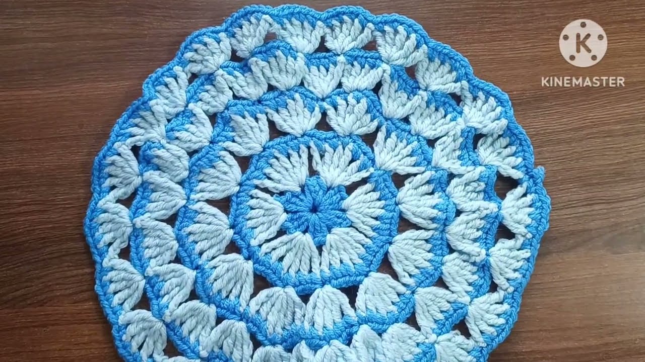 THALPOSH DESIGN /CROCHET ROUND DESIGN/WOOLEN TABLE CLOTH
