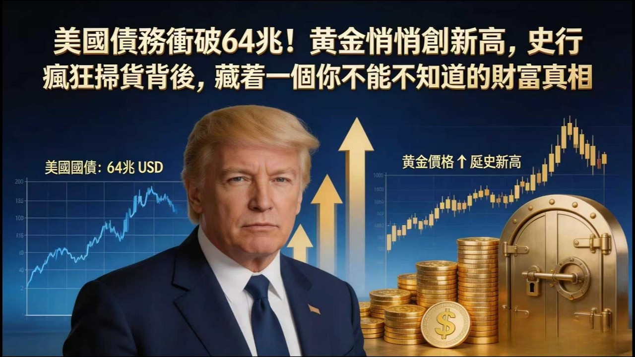 64兆美債、3兆年息、半壁稅收消失：黃金才是唯一出路？當美國連利息都快還不起，你的存款還安全嗎？薪水追不上物價、存款追不上通膨——普通人該如何保住自己的財富？