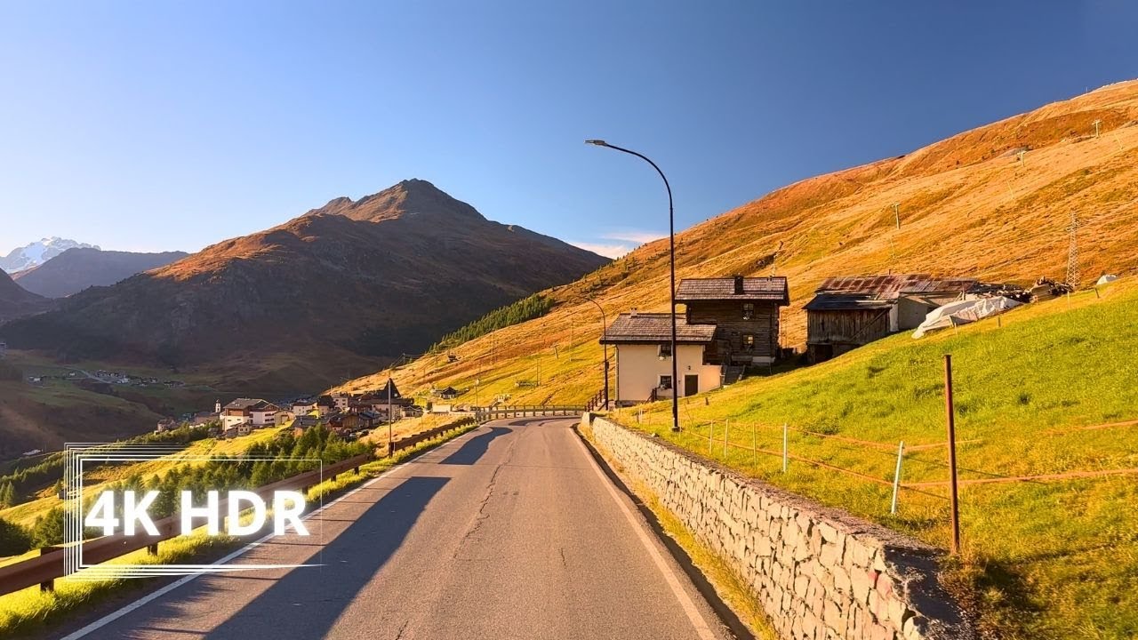 4K HDR Alpine Trucking: Livigno to Isolaccia (36 Min Relaxing Drive, Natural Sounds)