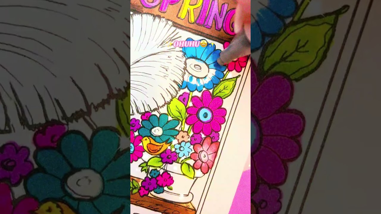 Time-lapse coloring #gnomesathome #timelapsecoloring #coloringbook #ohuhumarkers 