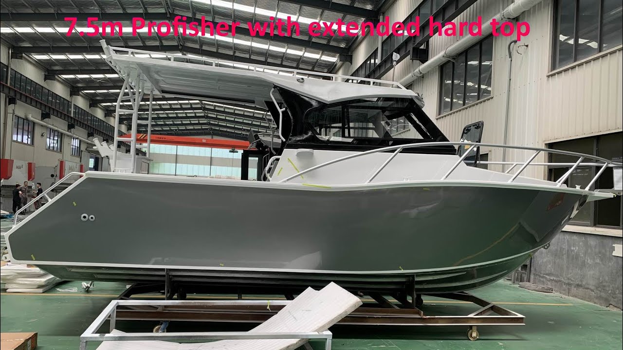 Follow Nemo to get known the 7.5m Profisher Aluminium fishing boat with extended hard top