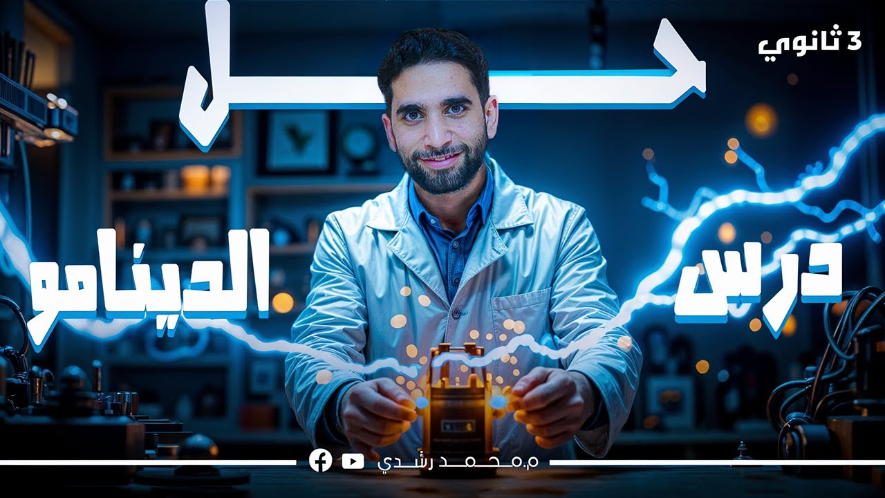 حل جميع أسئلة كتاب الامتحان | درس الدينامو بالكامل | فيزياء الصف الثالث الثانوي | مستر محمد رشدي