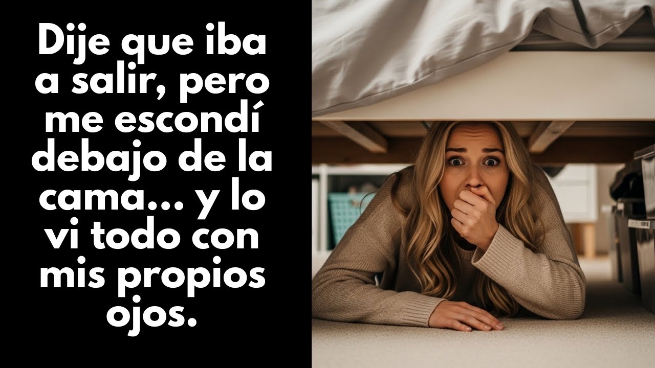 Dije que salía, pero me escondí bajo la cama… y lo vi todo con mis ojos.