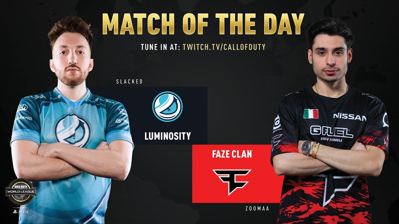 Luminosity Gaming vs FaZe Clan | CWL Pro League 2019 | Division A | Week 7 | Day 2