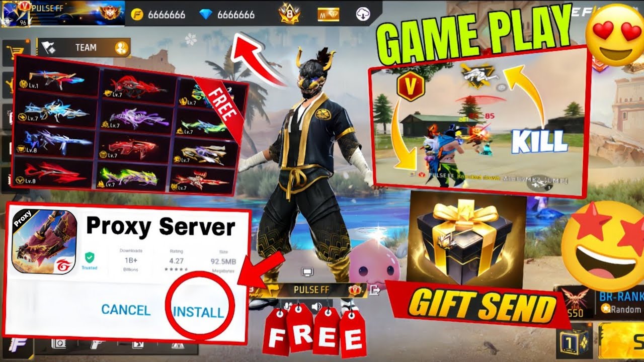 GIFT SEND / GAME PLAY 😍 100% Working || HOW TO DAWNLOAD PROXY SERVER | ViP Proxy 😱💯🔥