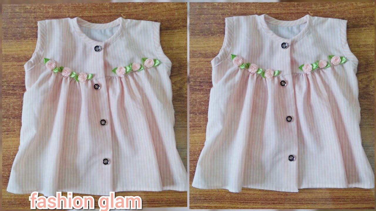 easy & stylish new born baby jhabla frock cutting and stitching tutorial/summer frock style