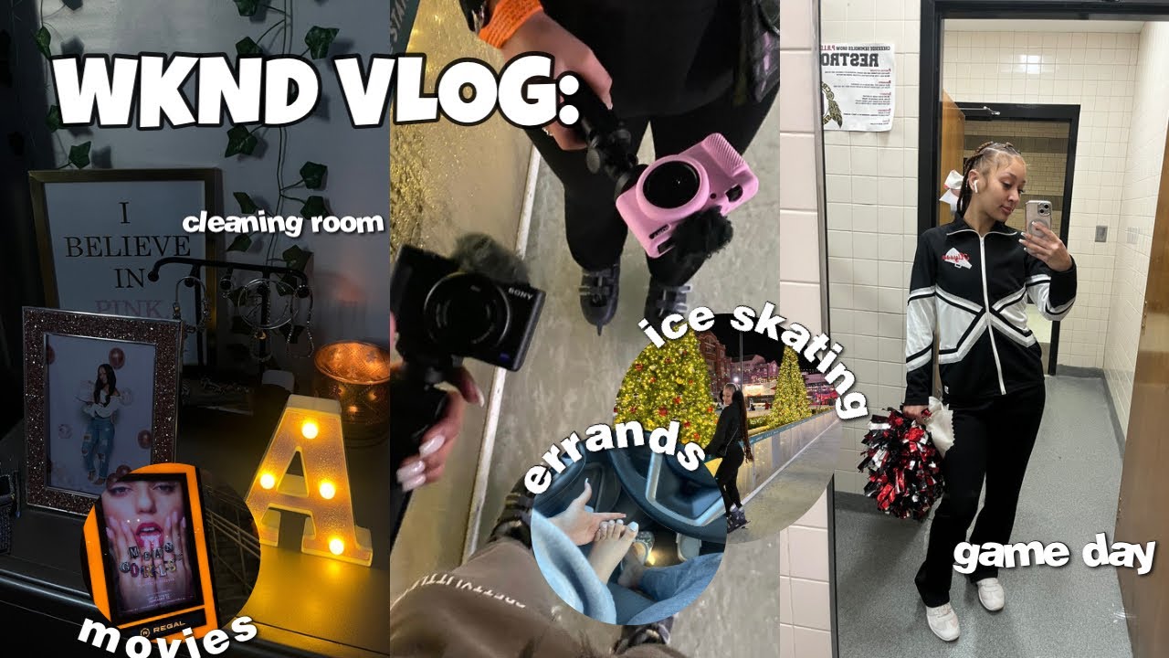 WKND VLOG: ice skating, movies, game day + errands