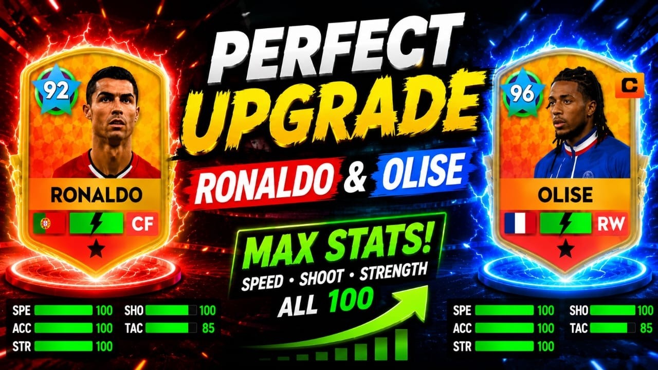 🐐🔥Upgrade Ronaldo & Olise in DLS 26 🔥⚽ | 100 Speed, Strength & Shooting!