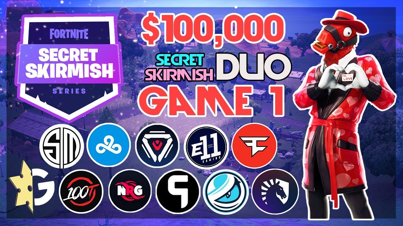 $100,000 🥊Secret Skirmish Duos🥊 Game 1 Viewing party  (Fortnite)