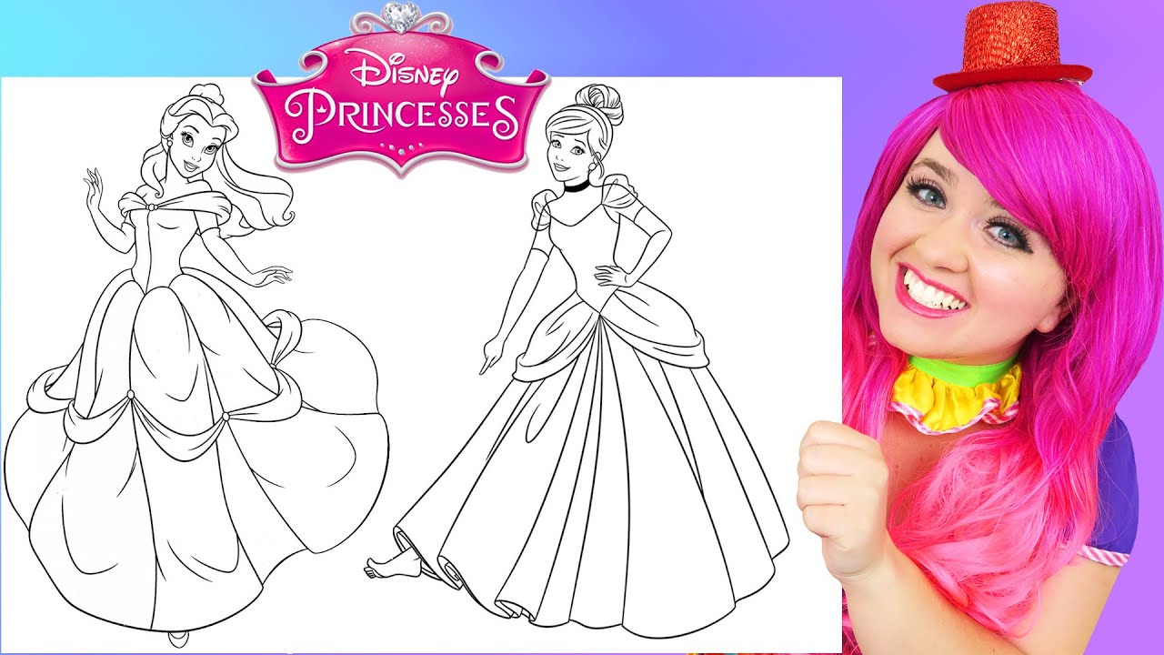 Coloring Belle & Cinderella | Pencils