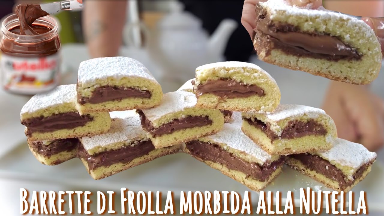 МЯГКИЕ ШОРТОВЫЕ ПЛИТКИ С NUTELLA 🍫 быстрый и легкий рецепт Все за столом