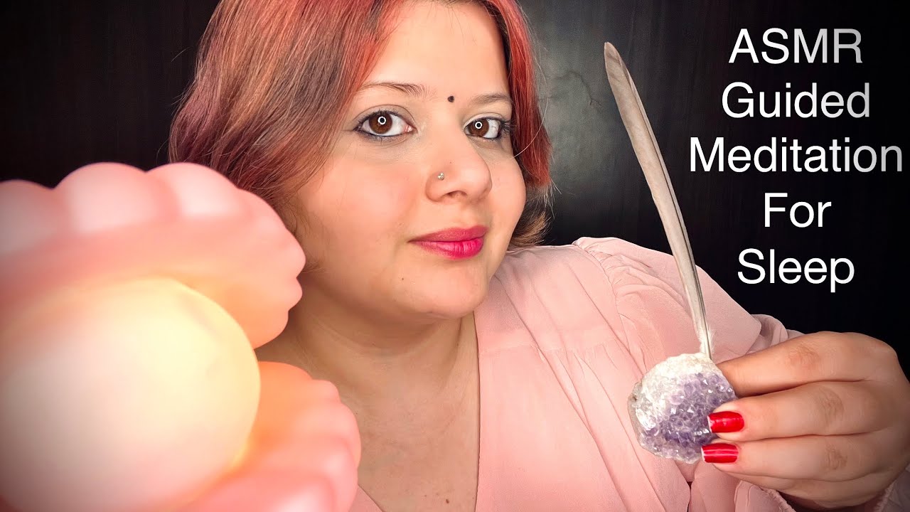 ASMR Guided Meditation For Sleep and Deep Relaxation(with music)| Hindi Asmr | Anxiety | Depression