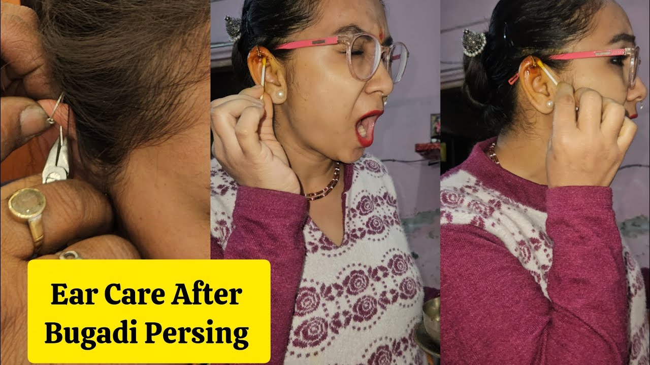 Ear Care After Bugadi Persing 🤗 #bugadi #bugadipainfulpersing #verticlehelix 
