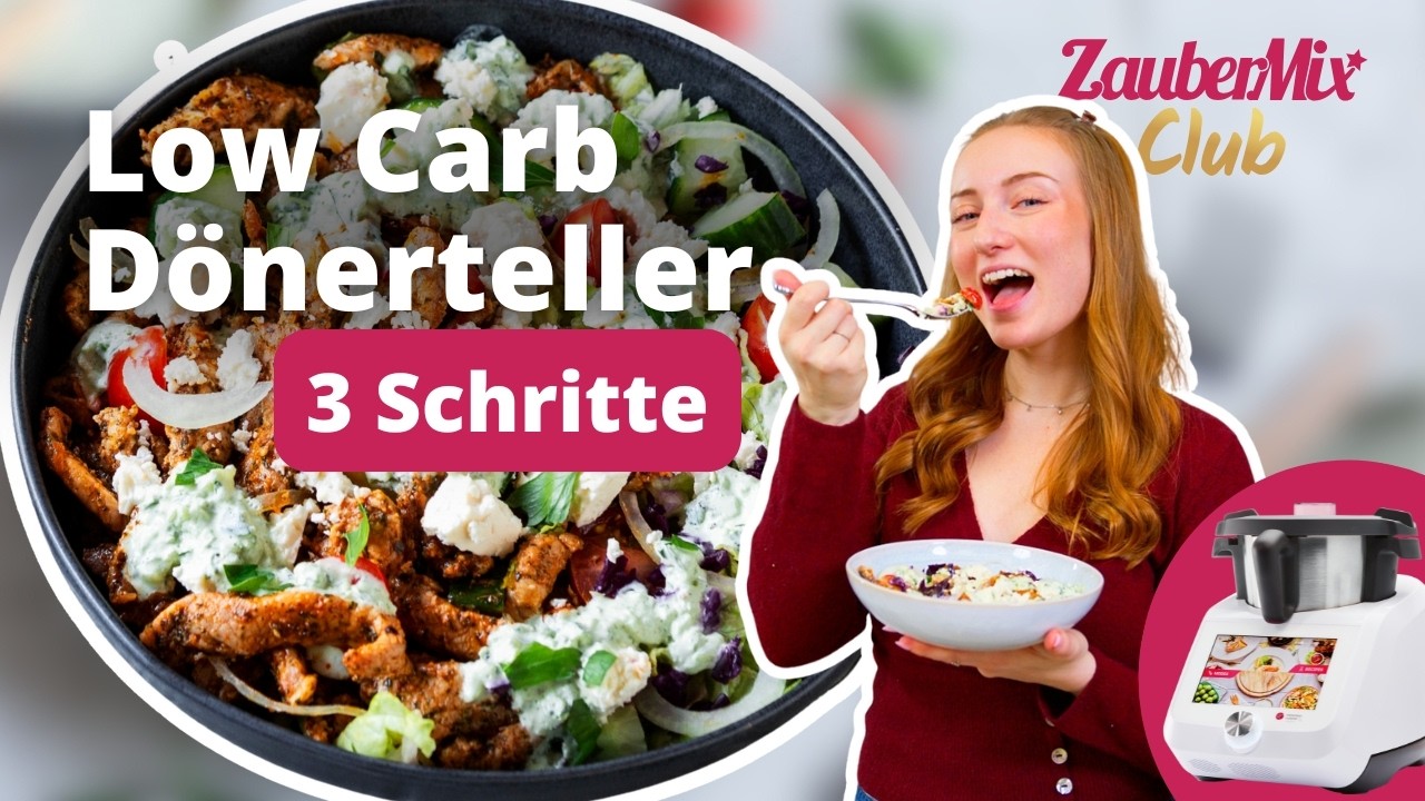 😍🥙 Low Carb Dönerteller in 3 Schritten - schnell, lecker & kalorienarm | Monsieur Cuisine Rezept