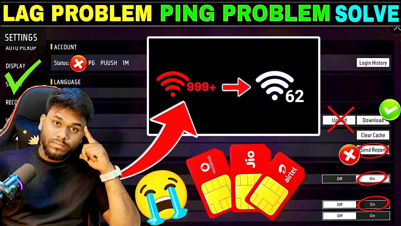 FREE FIRE NETWORK ISSUE SOLVE//FREE FIRE PING PROBLEM SOLVE//NORMAL PING NOT WORKING PG GAMER PIJUSH