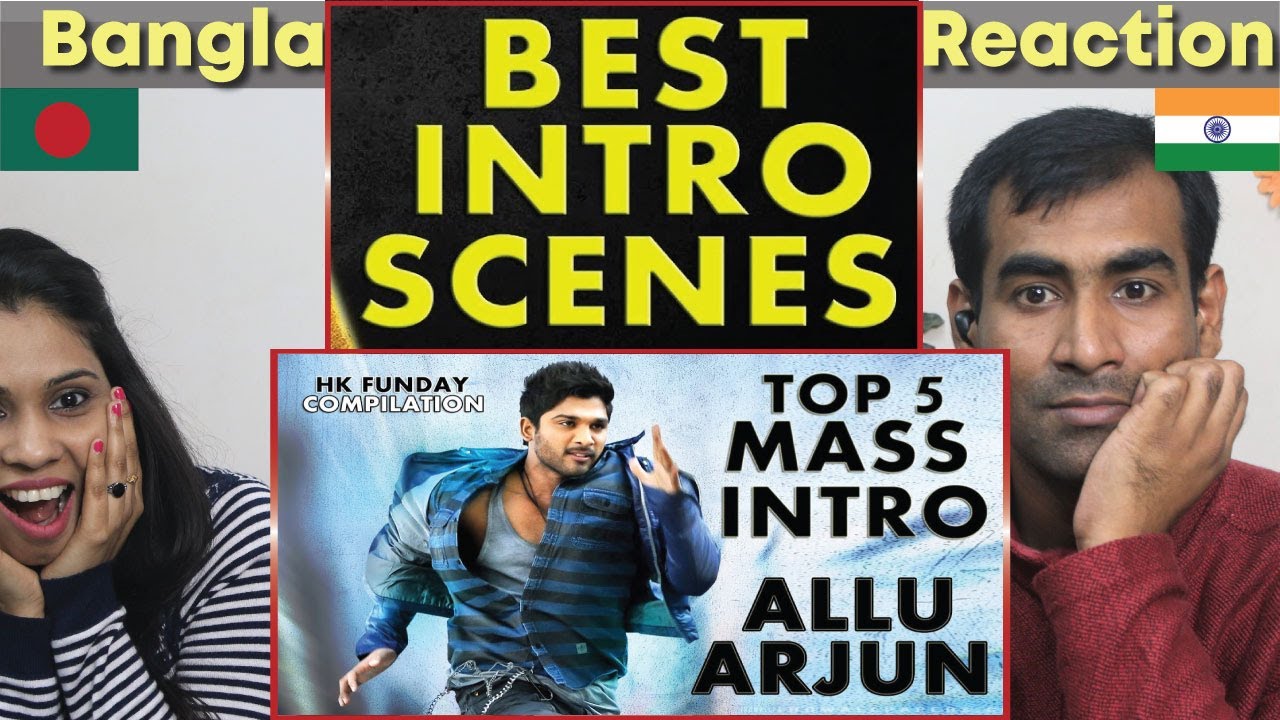 Bangladeshi Reaction to Stylish Star Allu Arjun Mass Intro Scenes | Top 5 Entry Scenes of Allu Arjun