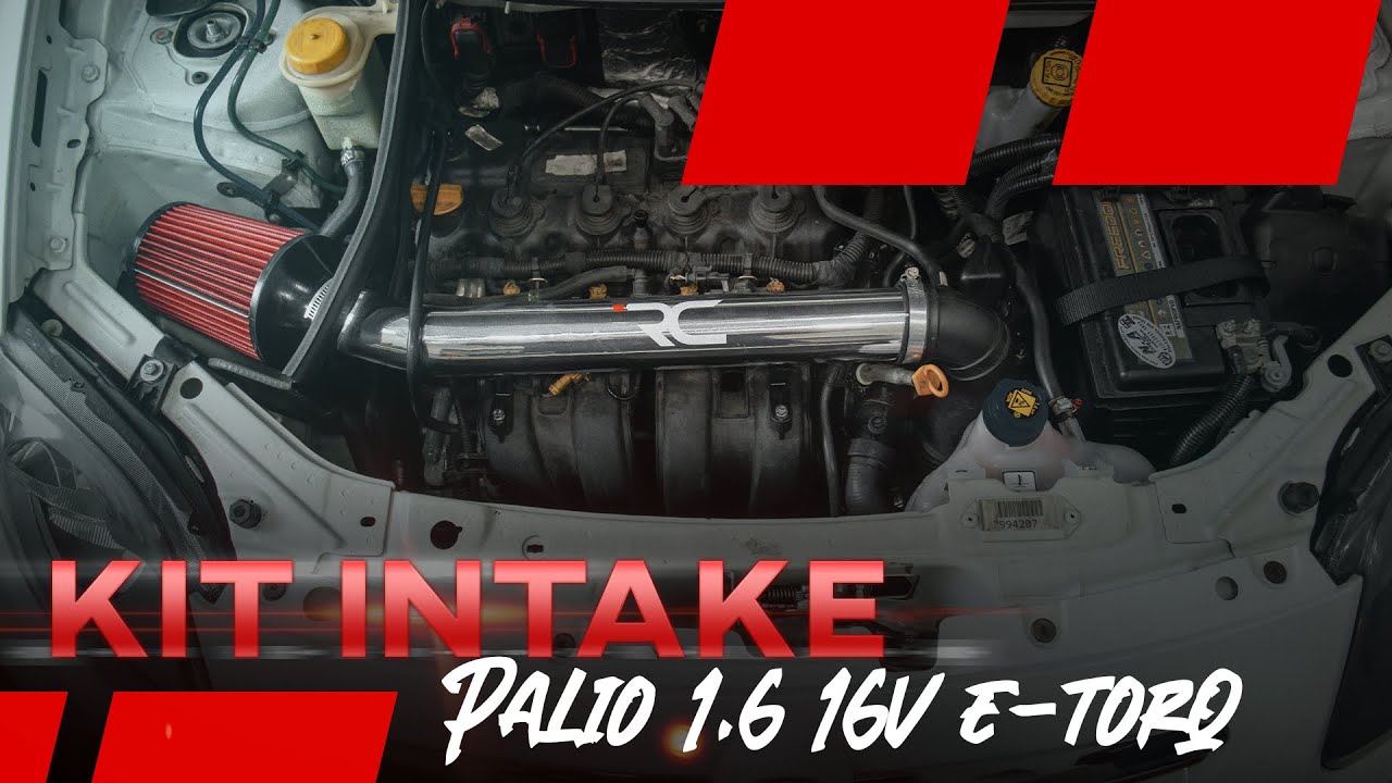 Instalação Kit Intake Filtro Esportivo Duplo Fluxo V.S // Palio 1.6 16v motor E-torq  // Race Chrome