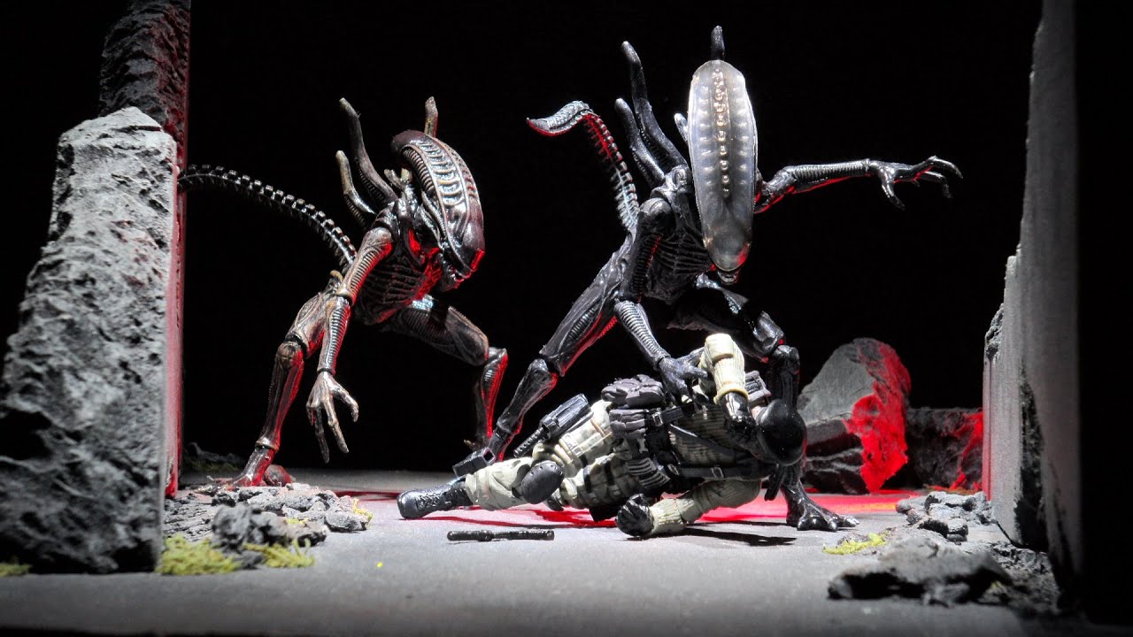 Hiya Toys Aliens Colonial Marines Lurker figure review