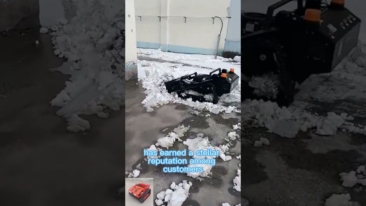 remote controlled snow management equipment made by Vigorun Tech, telecontrol snow removal blade