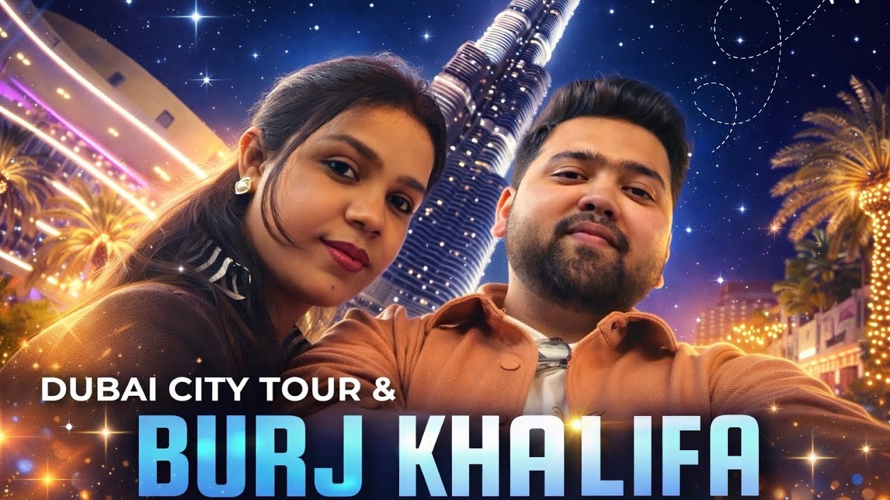 Dubai City Tour 🇦🇪 | Burj Khalifa Visit at Night ✨ Our First Dubai Experience