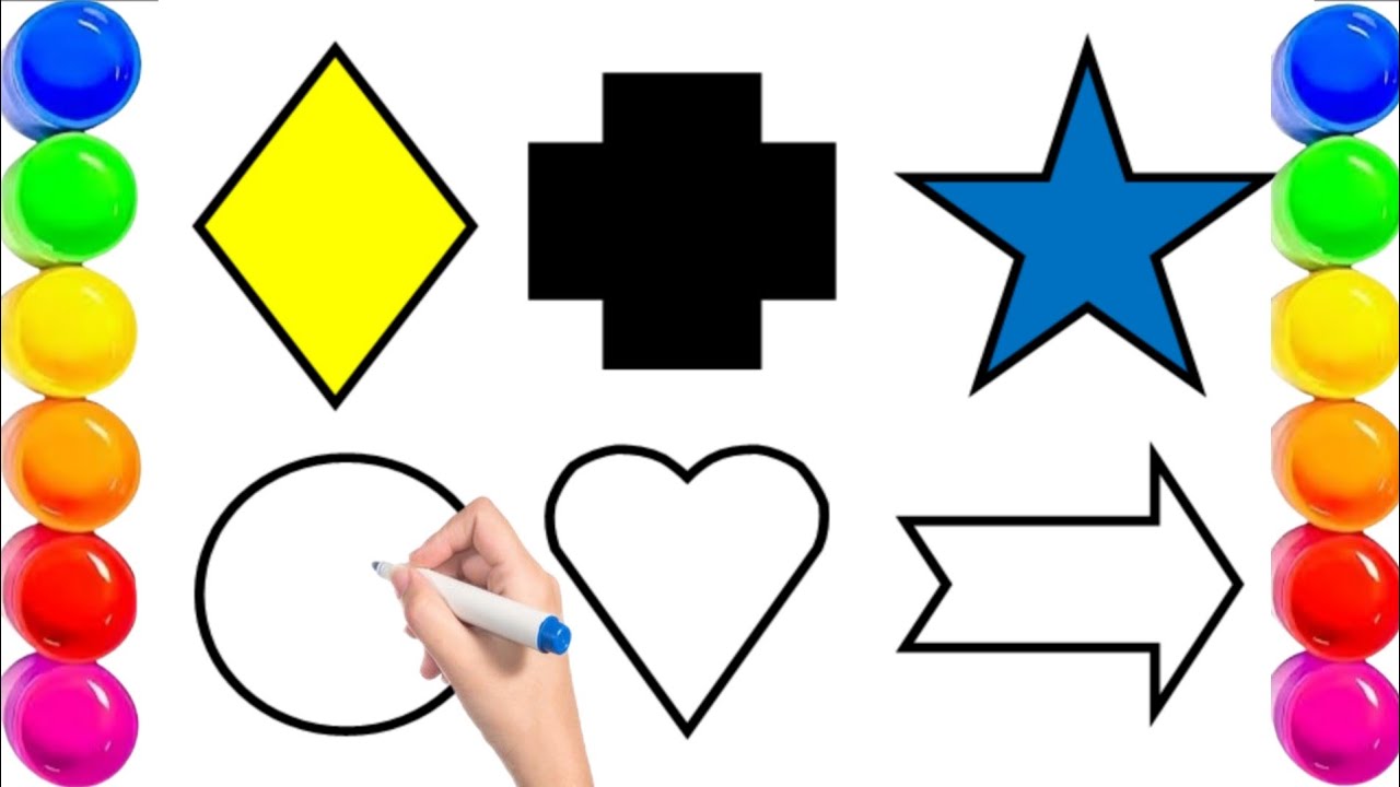 Shapes ! Name of shapes ! Shapes drawing ! Shapes for kids ! Geometric shapes ! Colors in shapes !